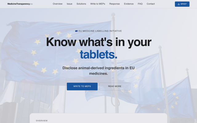 Medicine Transparency Initiative website